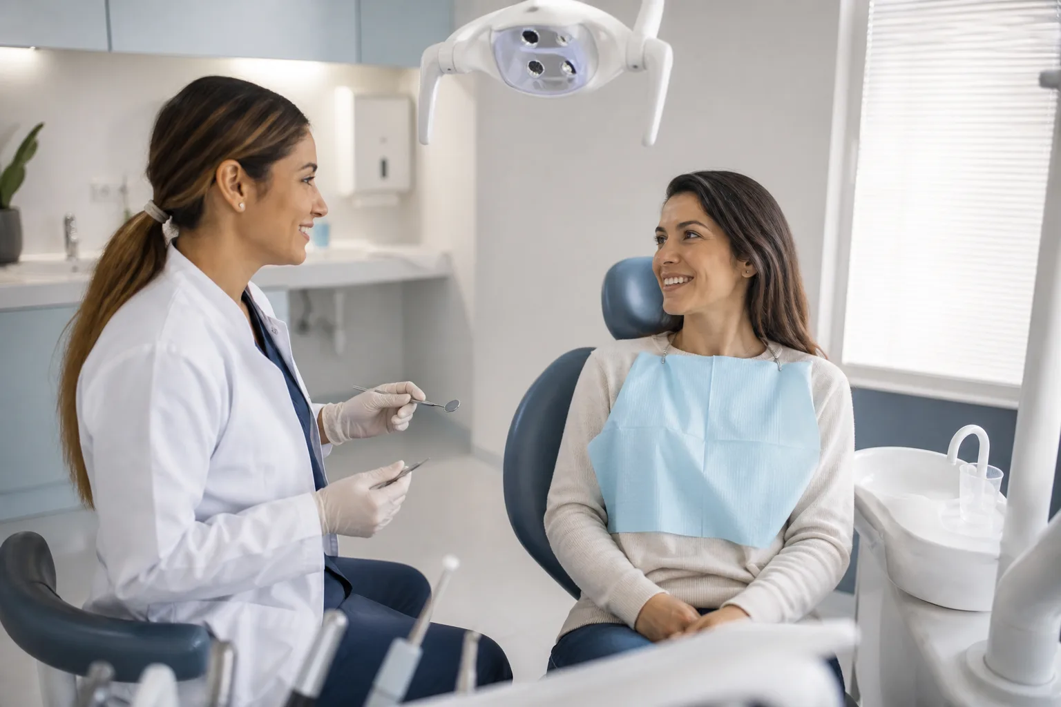 Atendimento de saúde representando plano odontológico